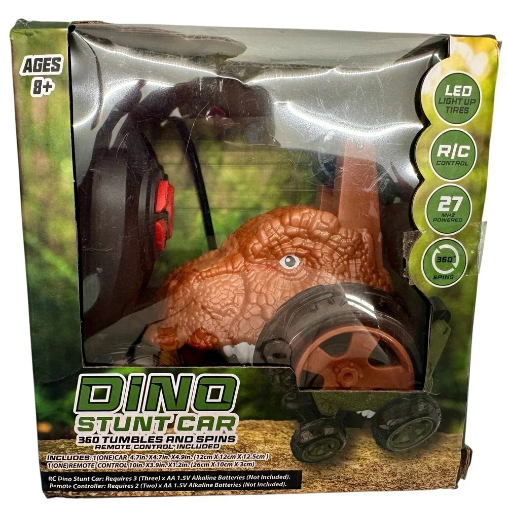 Dinosaur Car Toy Light-up Spraying Dino Truck 360 Degrees Rotating Stunt Car,BH‎